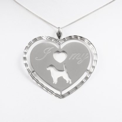 Sudraba kulons “I love my dog”