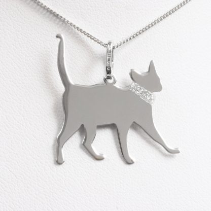 Серебряный кулон на цепочке «Sassy Cat»