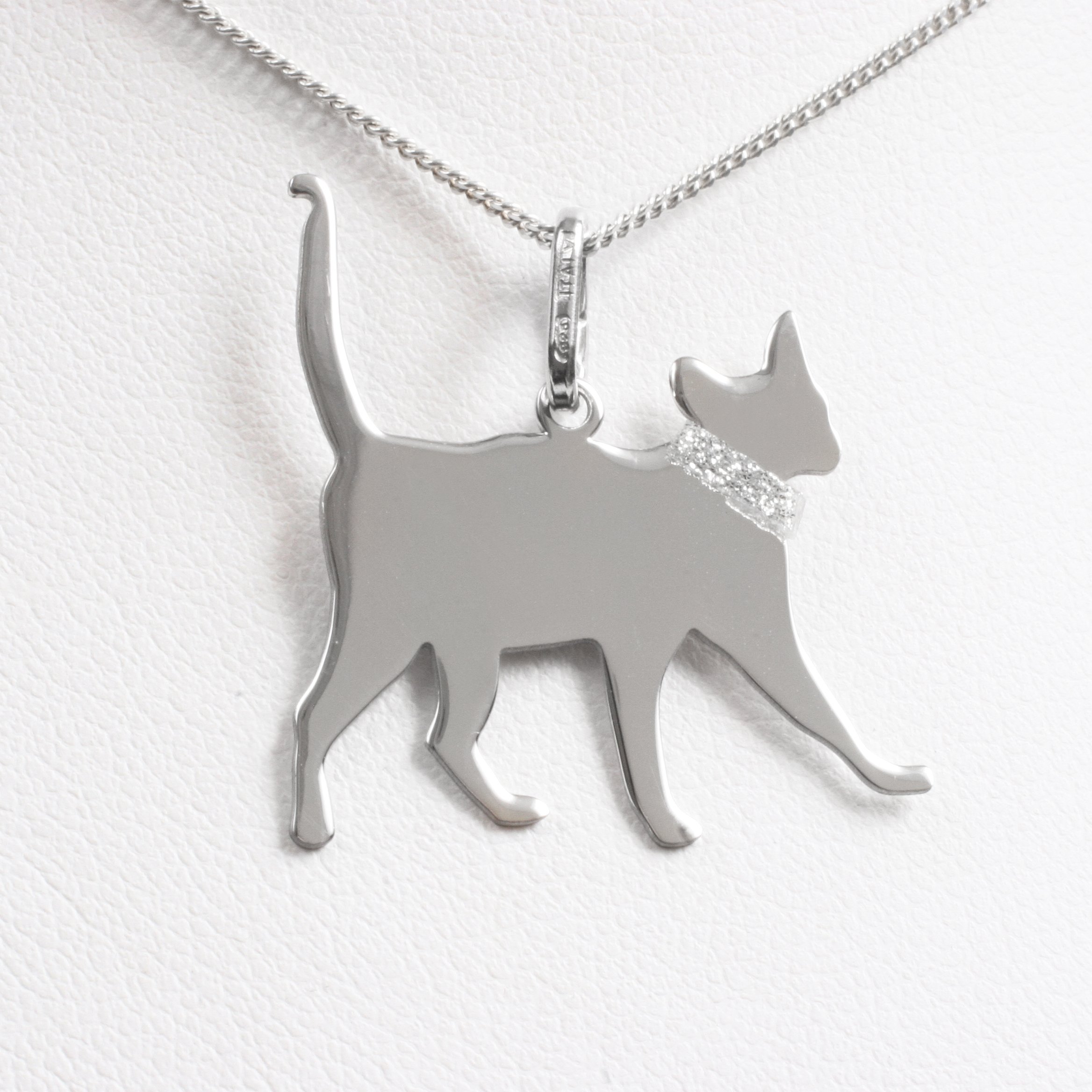 Серебряный кулон на цепочке «Sassy Cat»