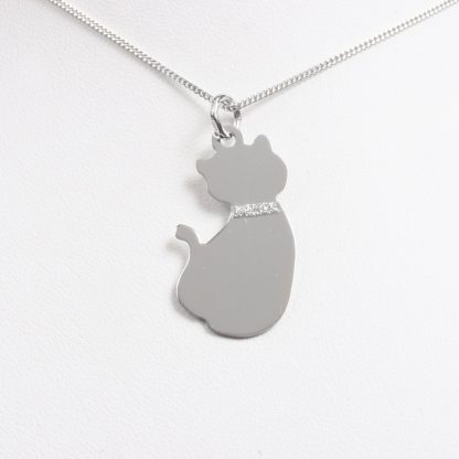 Серебряный кулон на цепочке «Sweet Cat»