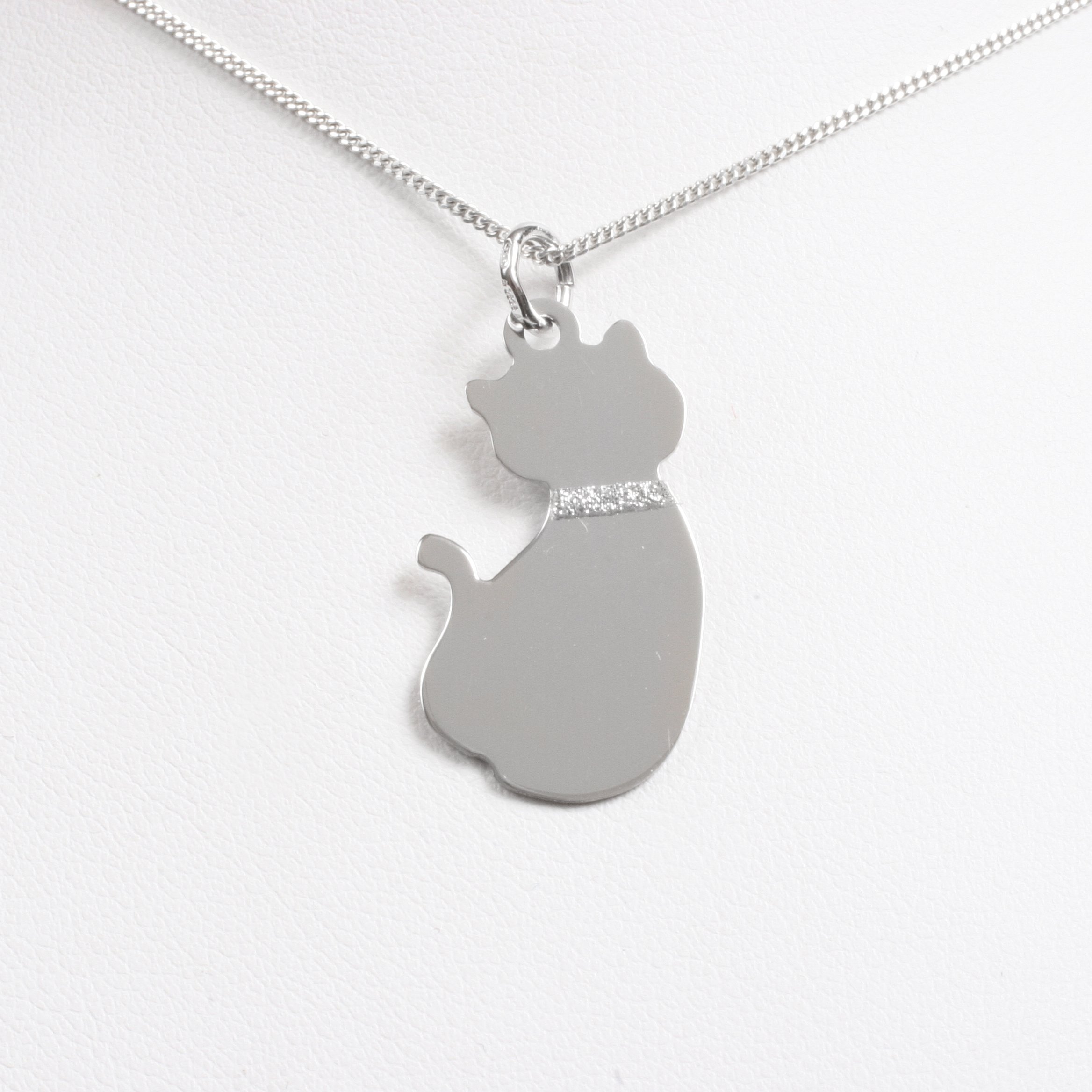 Серебряный кулон на цепочке «Sweet Cat»